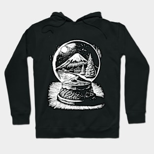 Mount Fuji in a snow globe Hoodie